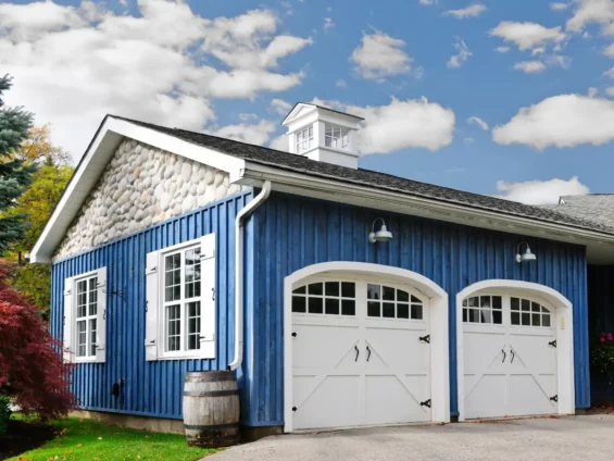 A house with two garage doors