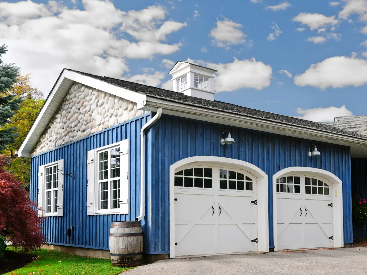 A house with two garage doors